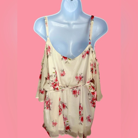TORRID COLD SHOULDER FLORAL BLOUSE - Picture 4 of 6